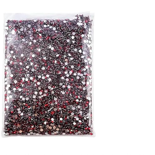 Flatback-Silberunterseite, Harz, nicht Hotfix-Strasssteine in großem Paket, Glitzerkristalle und Strass für -22 Dk Siam-6mm SS30-5000 Stück von DEFRTG