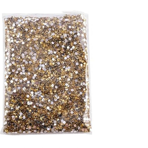 Flatback-Silberunterseite aus Harz, nicht Hotfix-Strasssteine in großem Paket, Glitzerkristalle und Strass für -12 Lt Topaz-5mm SS20-15000 Stück von DEFRTG