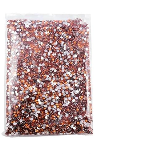 Flatback-Silberunterseite aus Harz, nicht Hotfix-Strasssteine in großem Paket, Glitzerkristalle und Strass für -23 Orange-5mm SS20-15000 Stück von DEFRTG