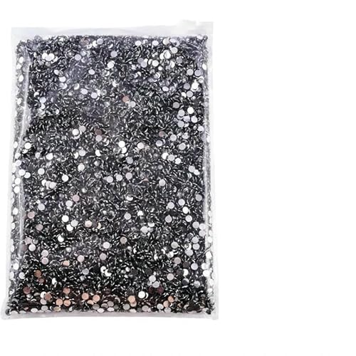 Flatback-Silberunterseite aus Harz, nicht Hotfix-Strasssteine in großem Paket, Glitzerkristalle und Strass für -3 Black Diamond-5mm SS20-15000 Stück von DEFRTG