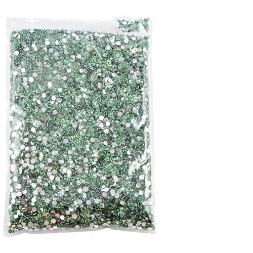 Flatback-Silberunterseite aus Harz, nicht Hotfix-Strasssteine in großem Paket, Glitzerkristalle und Strass für -9 Lt Peridot-4,0 mm SS16-25000 Stück von DEFRTG