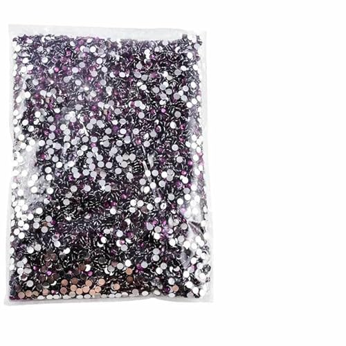 Flatback-Silberunterseite aus Kunstharz, nicht Hotfix-Strasssteine in großer Packung, Glitzerkristalle und Strass – 118 Traubenlila – 3,0 mm SS von DEFRTG