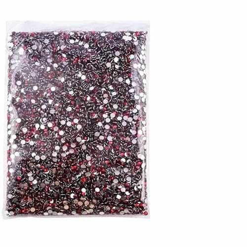Flatback-Silberunterseite aus Kunstharz, nicht Hotfix-Strasssteine in großer Packung, Glitzerkristalle und Strass – 22 Dk Siam – 5 mm SS20 – 1 von DEFRTG
