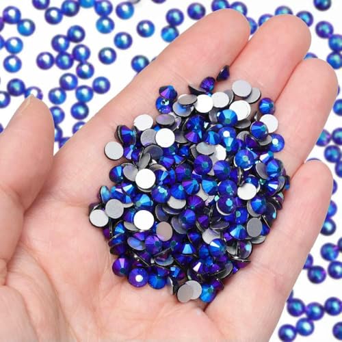 Flatback-Strasssteine ohne Hotfix, blau, Kristallglas, Strass zum Aufkleben auf Diamantsteine, DIY-Zubehör für Nagelkunst, Hochzeitskleid, Mont Flatback-Strasssteine ohne Hotfix, blau, Kristallglas, Strass zum Aufkleben auf Diamantsteine, DIY-Zubehör für Nagelkunst, Hochzeitskleid, Mont von DEFRTG