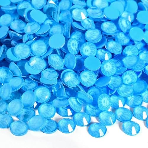 Glitzer-Strasssteine, nicht Hotfix-Strasssteine, Mokka-Kristall-Strasssteine, Strass-Diamant für Nagelkunst-Dekorationen, Y4075, New Aquamarine, von DEFRTG