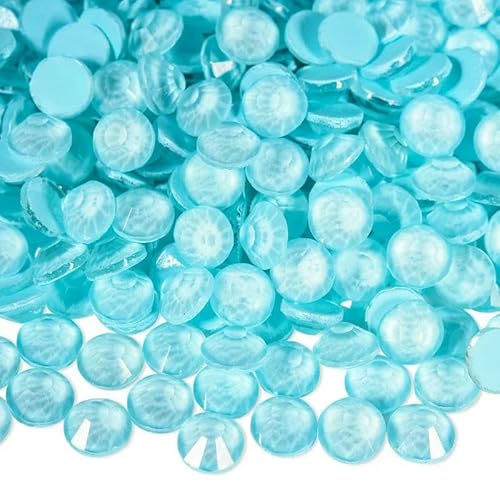 Glitzer-Strasssteine, nicht Hotfix-Strasssteine, Mokka-Kristall-Strasssteine, Strass-Diamant für Nagelkunst-Dekorationen, Y4075, New Tiffani Blue von DEFRTG
