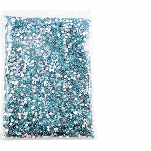 Großhandel in großen Mengen, Harz-Glitzer, nicht Hotfix-Strasssteine, Strasssteine, DIY-Nägel, Kristalle, Diamanten für Nagel-Charms, Kleider, Vestidos, Aquamarin, 4,0 mm SS16, 25.000 Stück von DEFRTG