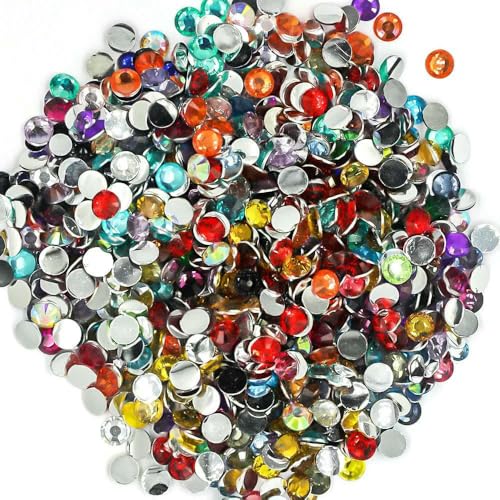 Harz-Strasssteine, nicht heiß verlegen, flache Rückseite, Kristalle, Strass, Glitzerstein, großes Paket für DIY-Nägel, gemischte Farben, 3,0 mm SS10, 50000 Stück Harz-Strasssteine, nicht heiß verlegen, flache Rückseite, Kristalle, Strass, Glitzerstein, großes Paket für DIY-Nägel, gemischte Farben, 3,0 mm SS10, 50000 Stück von DEFRTG