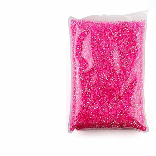Harz-Strasssteine für Kleidungsdekorationen, nicht Hotfix-Kristall-Nagel-Edelsteine, flache Rückseite, zum Aufkleben auf Strass-Zubehör, Rose AB, 3,0 mm, 50.000 Stück von DEFRTG