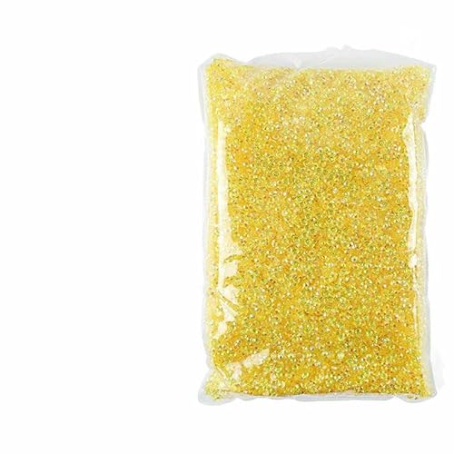 Harz-Strasssteine für Kleidungsdekorationen, nicht Hotfix-Kristall-Nagel-Edelsteine, flache Rückseite, zum Aufkleben auf Strass-Zubehör, T- Citrin AB-Mix (2–5 mm), 20.000 Stück von DEFRTG
