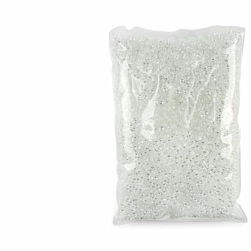 Harz-Strasssteine für Kleidungsdekorationen, nicht Hotfix-Kristall-Nagel-Edelsteine, flache Rückseite, zum Aufkleben auf Strass-Zubehör, transparent, 4,0 mm, 25.000 Stück von DEFRTG
