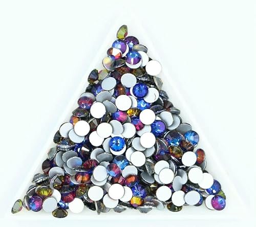 Hellrosa/Rosa Glas 3D Nail Art Strasssteine SS3 SS4 SS5 SS6 SS8 SS10 SS12 SS16 SS20 SS30 Kristallnägel Nicht HotFix Dekorationen-Blau-Vulkan-SS3 1440 Stück von DEFRTG