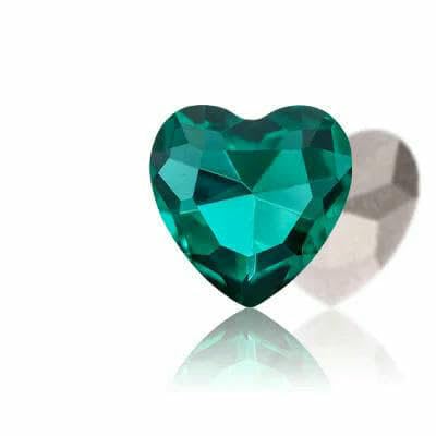 Herz-Strasssteine, Kristalle, Handarbeit, DIY für Kleidung Taschen, zum Aufkleben auf Nägel Glas-Strasssteine, 27 mm, Kristallperlen,Smaragdgrün 27 mm 8 Stück Herz-Strasssteine, Kristalle, Handarbeit, DIY für Kleidung Taschen, zum Aufkleben auf Nägel Glas-Strasssteine, 27 mm, Kristallperlen,Smaragdgrün 27 mm 8 Stück von DEFRTG