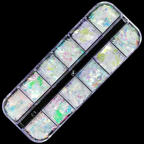 Holografisches süßes Liebesherz, Nagelkunst, Glitzer-Pailletten, leuchtende Laser-Fluoreszenz, Stern, Schmetterling, 3D-Nageldekorationen, Zubehör-12DSP-01 Holografisches süßes Liebesherz, Nagelkunst, Glitzer-Pailletten, leuchtende Laser-Fluoreszenz, Stern, Schmetterling, 3D-Nageldekorationen, Zubehör-12DSP-01 von DEFRTG