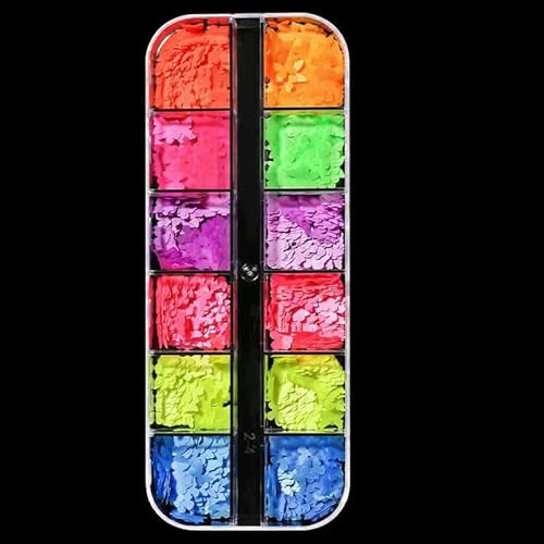 Holografisches süßes Liebesherz, Nagelkunst, Glitzer-Pailletten, leuchtende Laser-Fluoreszenz, Stern, Schmetterling, 3D-Nageldekorationen, Zubehör-12LSBF-4 Holografisches süßes Liebesherz, Nagelkunst, Glitzer-Pailletten, leuchtende Laser-Fluoreszenz, Stern, Schmetterling, 3D-Nageldekorationen, Zubehör-12LSBF-4 von DEFRTG