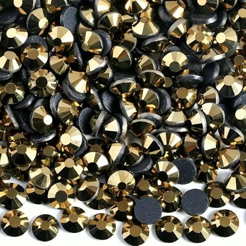 HotFix-Strasssteine SS6–SS30, Masse 1440 Stück, Kristall-Strasssteine zum Aufbügeln für Kleidung, Kleiderdekoration, Mine Gold, gemischt, SS6–30, 20 g HotFix-Strasssteine SS6–SS30, Masse 1440 Stück, Kristall-Strasssteine zum Aufbügeln für Kleidung, Kleiderdekoration, Mine Gold, gemischt, SS6–30, 20 g von DEFRTG