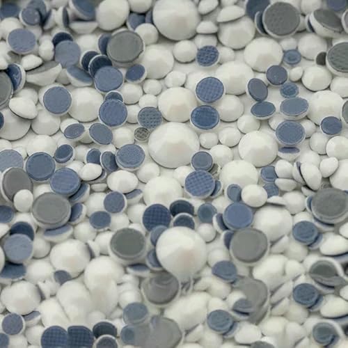 Hotfix SS6-SS30 Glas-Strasssteine, gemischte Größen, Kristall, flache Rückseite, Glitzer, zum Aufbügeln für DIY-Kleidungsdekorationen, Kreidewe von DEFRTG
