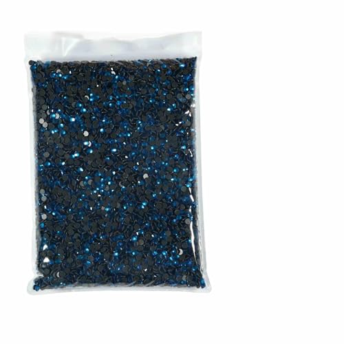 Hotfix-Strasssteine in 36 Farben, Flatback-Kristalle, Glas-Strasssteine für DIY-Nagelzubehör, Capriblau, SS16, 14400 Stück von DEFRTG