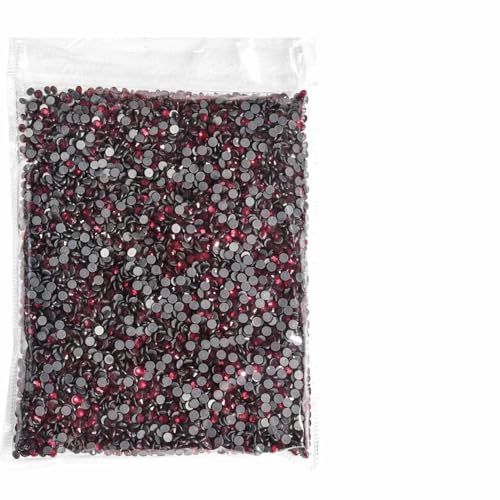 Hotfix-Strasssteine in 36 Farben, Flatback-Kristalle, Glas-Strasssteine für DIY-Nagelzubehör, Dunkel Siam, SS30, 2880 Stück von DEFRTG