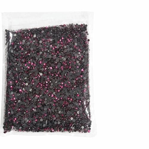 Hotfix-Strasssteine in 36 Farben, Flatback-Kristalle, Glas-Strasssteine für DIY-Nagelzubehör, Fuchsia, SS30, 2880 Stück von DEFRTG
