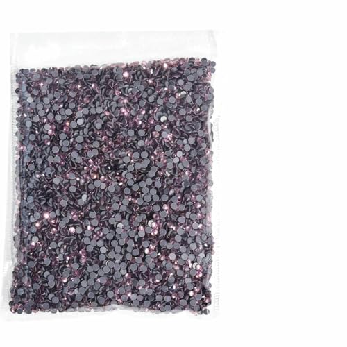 Hotfix-Strasssteine in 36 Farben, Flatback-Kristalle, Glas-Strasssteine für DIY-Nagelzubehör, Helles Amethyst, SS20, 7200 Stück von DEFRTG