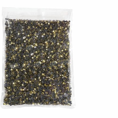 Hotfix-Strasssteine in 36 Farben, Flatback-Kristalle, Glas-Strasssteine für DIY-Nagelzubehör, Jonquil, SS16, 14400 Stück von DEFRTG