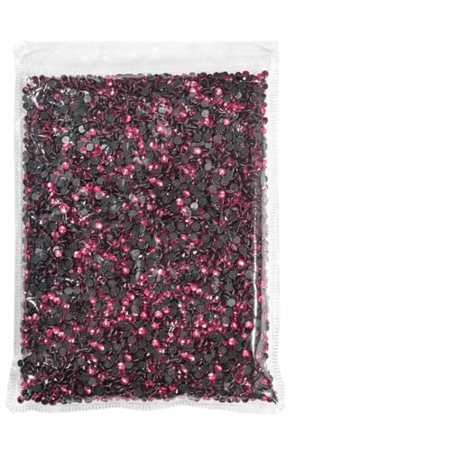 Hotfix-Strasssteine in 36 Farben, Flatback-Kristalle, Glas-Strasssteine für DIY-Nagelzubehör, Rose, SS30, 2880 Stück von DEFRTG