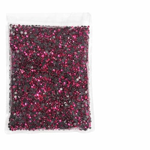 Hotfix-Strasssteine in 36 Farben, Flatback-Kristalle, Glas-Strasssteine für DIY-Nagelzubehör, Rose B, SS10, 14400 Stück von DEFRTG