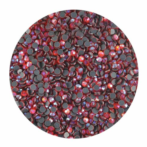 Hotfix-Strasssteine in AB-Farbe, SS6, SS10, SS16, SS20, Kristallglas, besserer Stein mit Kleber auf der flachen Rückseite, M-Folie, Wärmepresssteine, 207–5 mm (SS20), 1440 Stück von DEFRTG