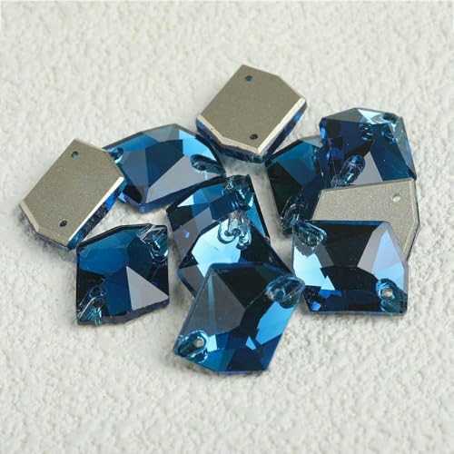Kosmische Strass-Glasperlen zum Aufnähen, Kristalldekoration, Applikationen zum Besticken von Kleidungsstücken, Neu-Blauer Zirkon-13x17mm-24 Stück Kosmische Strass-Glasperlen zum Aufnähen, Kristalldekoration, Applikationen zum Besticken von Kleidungsstücken, Neu-Blauer Zirkon-13x17mm-24 Stück von DEFRTG