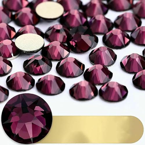 Lila, 8 große 8 kleine nicht Hotfix-Kristall-Strasssteine aus Glas, DIY-Strasssteine, Kristalle AB, zum Aufkleben auf Nägel, DIY-Kleidung, 2088-Amethyst-SS30 – 288 Stück Lila, 8 große 8 kleine nicht Hotfix-Kristall-Strasssteine aus Glas, DIY-Strasssteine, Kristalle AB, zum Aufkleben auf Nägel, DIY-Kleidung, 2088-Amethyst-SS30 – 288 Stück von DEFRTG