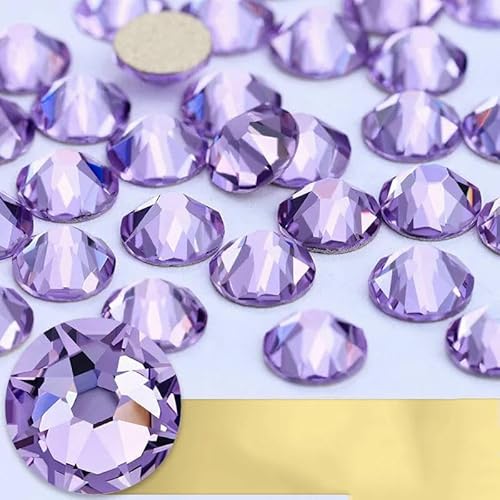 Lila, 8 große 8 kleine nicht Hotfix-Kristall-Strasssteine aus Glas, DIY-Strasssteine, Kristalle AB, zum Aufkleben auf Nägel, DIY-Kleidung, 2088-Kristall-Amethyst-SS30 – 288 Stück Lila, 8 große 8 kleine nicht Hotfix-Kristall-Strasssteine aus Glas, DIY-Strasssteine, Kristalle AB, zum Aufkleben auf Nägel, DIY-Kleidung, 2088-Kristall-Amethyst-SS30 – 288 Stück von DEFRTG