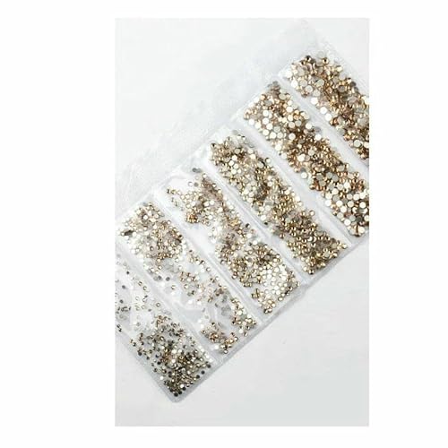 Mix-Größen SS4-SS12, bunt, 1680 Stück, 3D-Non-HotFix-Nagelkunst, flache Rückseite, Strass-Dekorationen, Tanzkostüme – GSHA-1680 x 2 Beutel Mix-Größen SS4-SS12, bunt, 1680 Stück, 3D-Non-HotFix-Nagelkunst, flache Rückseite, Strass-Dekorationen, Tanzkostüme – GSHA-1680 x 2 Beutel von DEFRTG
