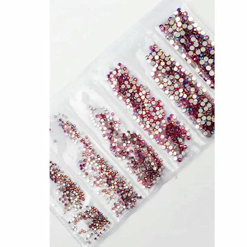 Mix Größen SS4-SS12 Bunt 1680 Stück 3D Non HotFix Nail Art Flatback Strass Dekorationen Tanzkostüme-helles Siam AB-1680 x 2 Beutel Mix Größen SS4-SS12 Bunt 1680 Stück 3D Non HotFix Nail Art Flatback Strass Dekorationen Tanzkostüme-helles Siam AB-1680 x 2 Beutel von DEFRTG