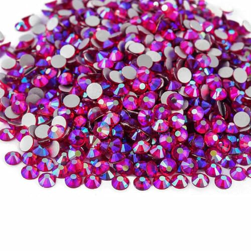 Mix Size Lt SiamAB Glas-Strasssteine zum Aufnähen, flache Rückseite, für Kleidung, Accessoires, Hochzeitskleid, SS20, lt siamAB von DEFRTG