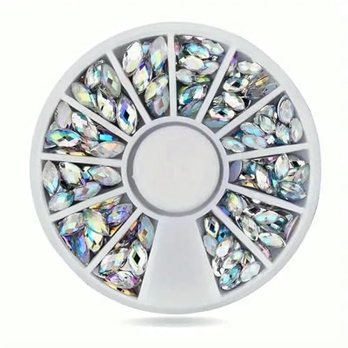 Nagelteile, Nagelkunst, Glitzer, Strass, Kristall, Edelsteine, Schmuck, Perlen, Maniküre, Dekoration, Zubehör, Nagelzubehör für Profis, Form 14 von DEFRTG