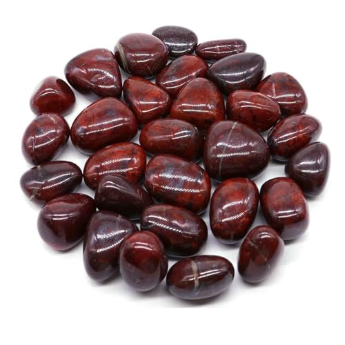 Natürlicher Trommelstein, ozeanblauer Obsidian, Heilkristall, Reiki, Quarz, Mineralprobe, Aquarium, Garten, Heimdeko, Brekzienjaspis, 1000 g von DEFRTG