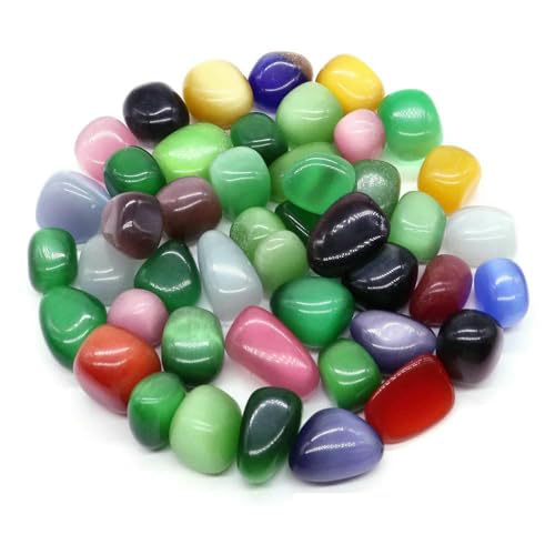 Natürlicher Trommelstein, ozeanblauer Obsidian, Heilkristall, Reiki, Quarz, Mineralprobe, Aquarium, Garten, Heimdeko, Farbe: Katzenauge, 1000 g Natürlicher Trommelstein, ozeanblauer Obsidian, Heilkristall, Reiki, Quarz, Mineralprobe, Aquarium, Garten, Heimdeko, Farbe: Katzenauge, 1000 g von DEFRTG