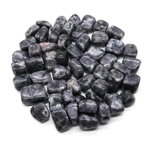 Natürlicher Trommelstein, ozeanblauer Obsidian, Heilkristall, Reiki, Quarz, Mineralprobe, Aquarium, Garten, Heimdeko, Schwarzer Labradorit, 1000 g von DEFRTG