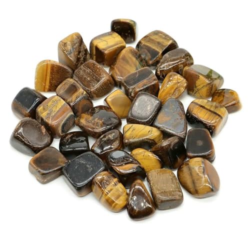 Natürlicher Trommelstein, ozeanblauer Obsidian, Heilkristall, Reiki, Quarz, Mineralprobe, Aquarium, Garten, Heimdeko, Tigerauge, 1000 g von DEFRTG