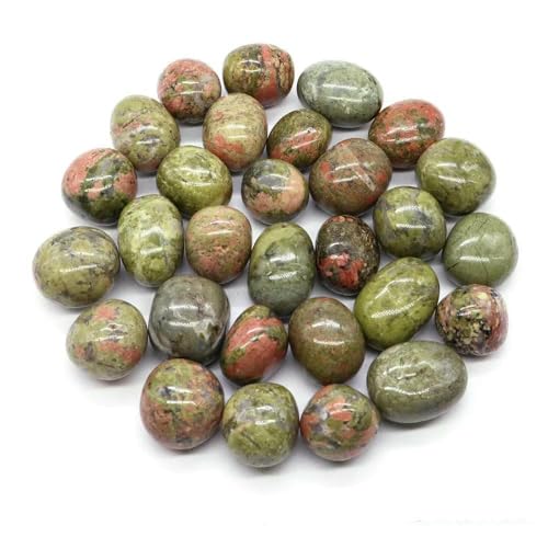 Natürlicher Trommelstein, ozeanblauer Obsidian, Heilkristall, Reiki, Quarz, Mineralprobe, Aquarium, Garten, Heimdeko, Unakit, 1000 g von DEFRTG