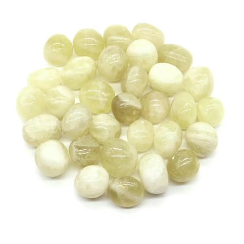Natürlicher Trommelstein, ozeanblauer Obsidian, Heilkristall, Reiki, Quarz, Mineralprobe, Aquarium, Garten, Heimdeko, Zitronencitrin, 1000 g von DEFRTG