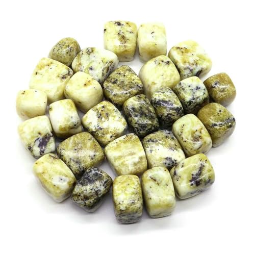 Natürlicher Trommelstein, ozeanblauer Obsidian, Heilkristall, Reiki, Quarz, Mineralprobe, Aquarium, Garten, Heimdeko, Zitronenjade, 1000 g von DEFRTG