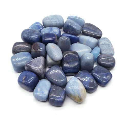 Natürlicher Trommelstein, ozeanblauer Obsidian, Heilkristall, Reiki, Quarz, Mineralprobe, Aquarium, Garten, Heimdeko, blauer Aventurin, 500 g Natürlicher Trommelstein, ozeanblauer Obsidian, Heilkristall, Reiki, Quarz, Mineralprobe, Aquarium, Garten, Heimdeko, blauer Aventurin, 500 g von DEFRTG