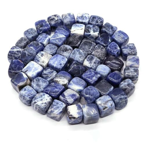 Natürlicher Trommelstein, ozeanblauer Obsidian, Heilkristall, Reiki, Quarz, Mineralprobe, Aquarium, Garten, Heimdeko, blauer Sodalith, 500 g Natürlicher Trommelstein, ozeanblauer Obsidian, Heilkristall, Reiki, Quarz, Mineralprobe, Aquarium, Garten, Heimdeko, blauer Sodalith, 500 g von DEFRTG