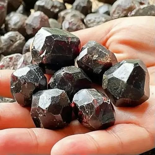 Natürlicher roter Granatkristall, Rohstein, Original-Edelstein, Mineral, Rohsteine, Probe, Heilmineralien, spirituell, 200 g, 1 Beutel Natürlicher roter Granatkristall, Rohstein, Original-Edelstein, Mineral, Rohsteine, Probe, Heilmineralien, spirituell, 200 g, 1 Beutel von DEFRTG