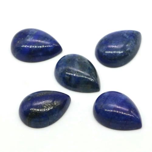 Naturstein-Wassertropfen-Cabochon-Perlen, 13 x 18 mm, flache Rückseite, Cabochon-Kamee, Abstandshalter für Schmuckherstellung, DIY-Ring, Ohrring, Anhänger, Halskette, Lapislazuli, 10 Naturstein-Wassertropfen-Cabochon-Perlen, 13 x 18 mm, flache Rückseite, Cabochon-Kamee, Abstandshalter für Schmuckherstellung, DIY-Ring, Ohrring, Anhänger, Halskette, Lapislazuli, 10 von DEFRTG