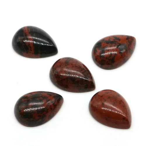 Naturstein-Wassertropfen-Cabochon-Perlen, 13 x 18 mm, flache Rückseite, Cabochon-Kamee, Abstandshalter für Schmuckherstellung, DIY-Ring, Ohrring, Anhänger, Halskette, Rot, Mahagoni, Naturstein-Wassertropfen-Cabochon-Perlen, 13 x 18 mm, flache Rückseite, Cabochon-Kamee, Abstandshalter für Schmuckherstellung, DIY-Ring, Ohrring, Anhänger, Halskette, Rot, Mahagoni, von DEFRTG