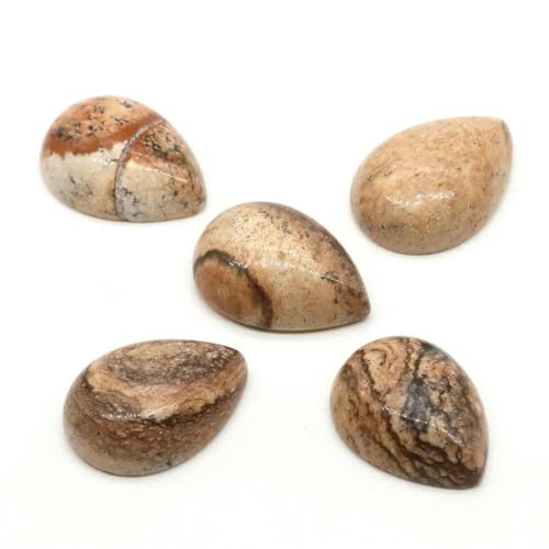 Naturstein-Wassertropfen-Cabochon-Perlen, 13 x 18 mm, flache Rückseite, Cabochon-Kamee, Abstandshalter für Schmuckherstellung, DIY-Ring, Ohrringe, Anhänger, Halskette, Bildjaspis, 1 Naturstein-Wassertropfen-Cabochon-Perlen, 13 x 18 mm, flache Rückseite, Cabochon-Kamee, Abstandshalter für Schmuckherstellung, DIY-Ring, Ohrringe, Anhänger, Halskette, Bildjaspis, 1 von DEFRTG