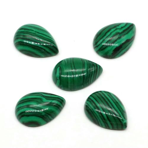 Naturstein-Wassertropfen-Cabochon-Perlen, 13 x 18 mm, flache Rückseite, Cabochon-Kamee, Abstandshalter für Schmuckherstellung, DIY-Ring, Ohrringe, Anhänger, Halskette, Malachit-Türki Naturstein-Wassertropfen-Cabochon-Perlen, 13 x 18 mm, flache Rückseite, Cabochon-Kamee, Abstandshalter für Schmuckherstellung, DIY-Ring, Ohrringe, Anhänger, Halskette, Malachit-Türki von DEFRTG